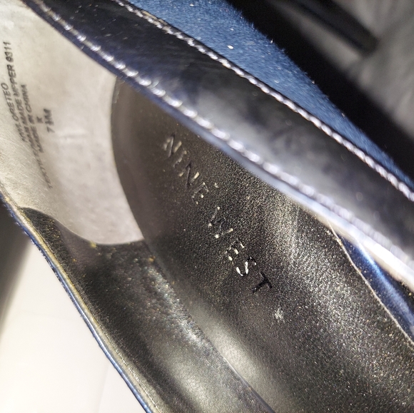 Nin West 7.5 Loreteo Navy Platform Peep Toe Pump - Picture 5 of 10